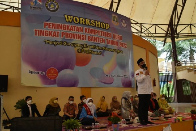 Buka Workshop Guru PAUD se-Banten, Wagub Andika: Cara Mengajar Kita Harus Cepat Beradaptasi