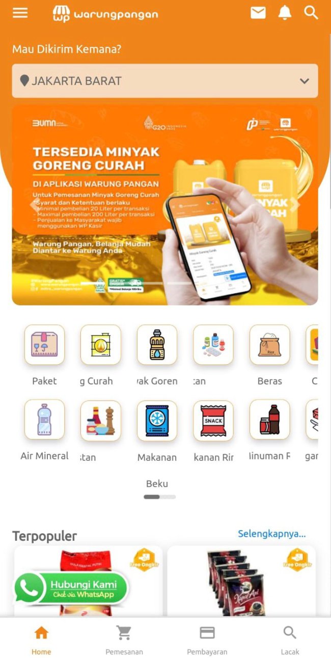 2 hari Diluncurkan, Platform Digital Warung Pangan Sudah Mendistribusikan Migor Ke 512 Titik Lokasi