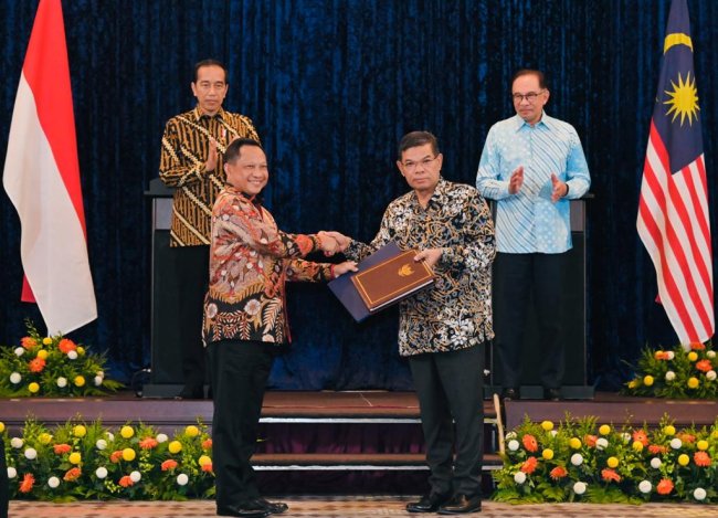 Disaksikan Presiden Jokowi, Mendagri Tito Sepakati Perjanjian Lintas Batas dengan Mendagri Malaysia