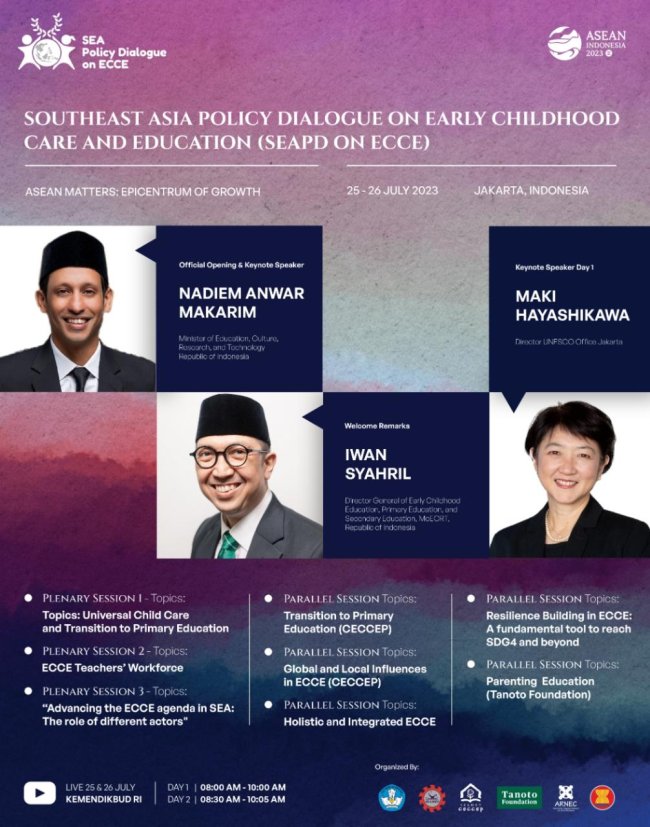 Indonesia Siap Pimpin dan Sambut Kehadiran 11 Menteri Pendidikan ASEAN di Forum SEA PD on ECCE di Jakarta