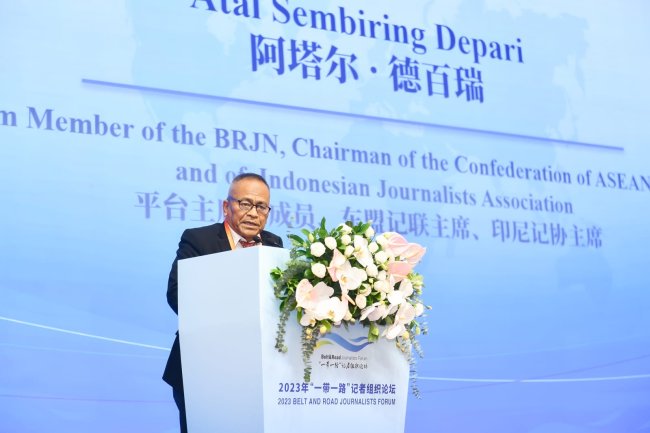 Atal S Depari Bicara di Forum Belt and Road Journalists Forum  2023 di Beijing