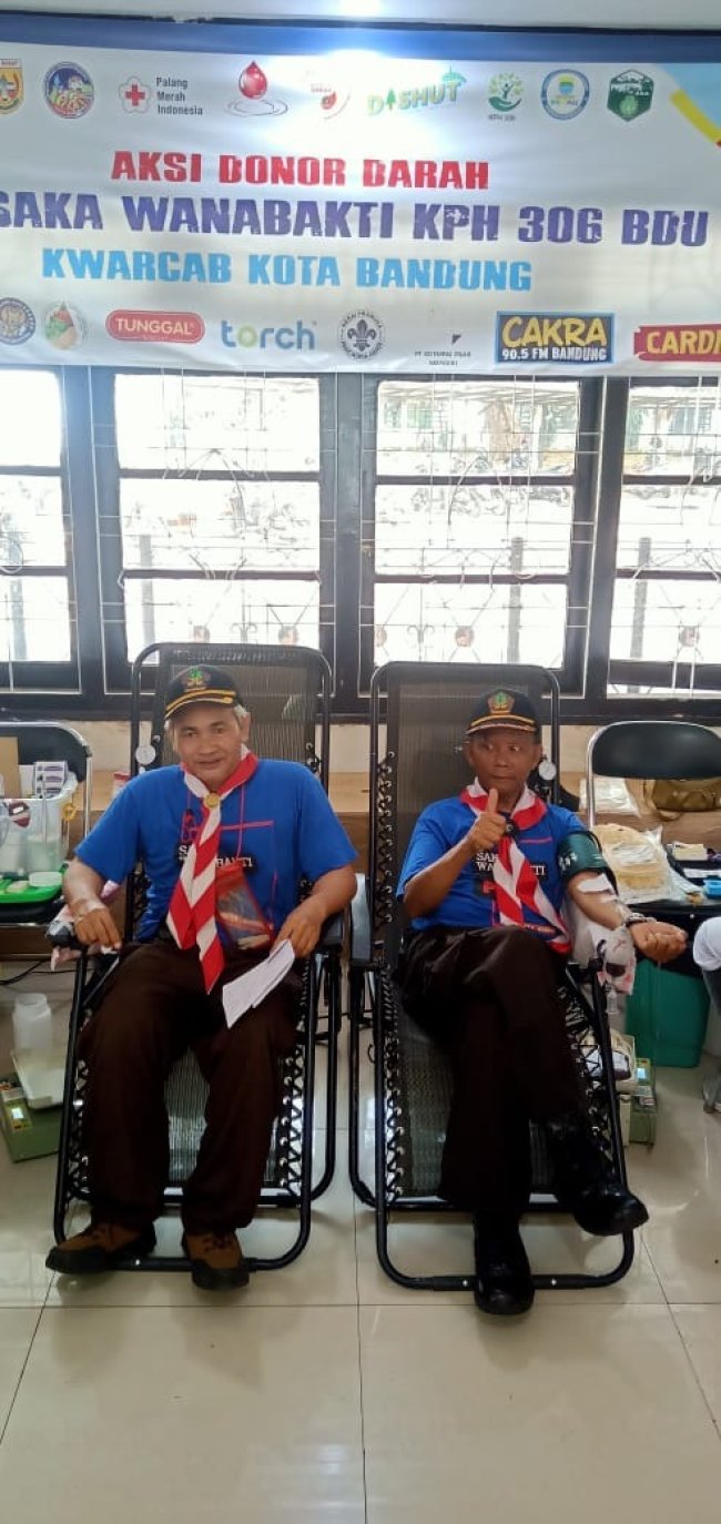 Perhutani KPH Bandung Utara Hadiri Kegiatan Donor Darah Saka Wanabakti Kota Bandung