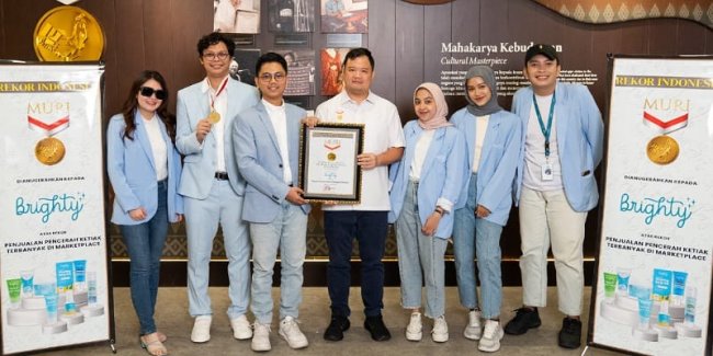 Brand Brighty Indonesia Pecahkan Rekor Muri Penjualan Pencerah Ketiak Terbanyak di Marketplace