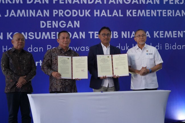 BPJPH Kemenag dan Kemendag Sinergi Jaminan Produk Halal 