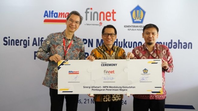 Kolaborasi Finnet Bersama Alfamart Wujudkan Pembayaran Penerimaan Negara Hingga ke Pelosok Negeri