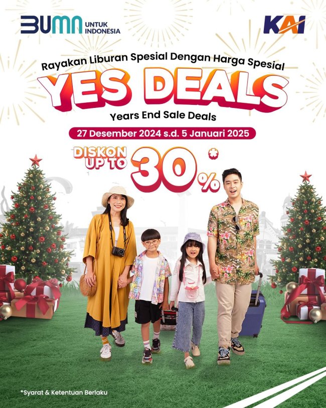 Diskon Tiket hingga 30 persen, KAI Tebar Promo YES DEALS, Berikut Daftar Kereta dan Ketentuannya
