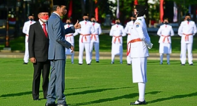 Presiden Joko Widodo Kukuhkan 68 Anggota Paskibraka 2021