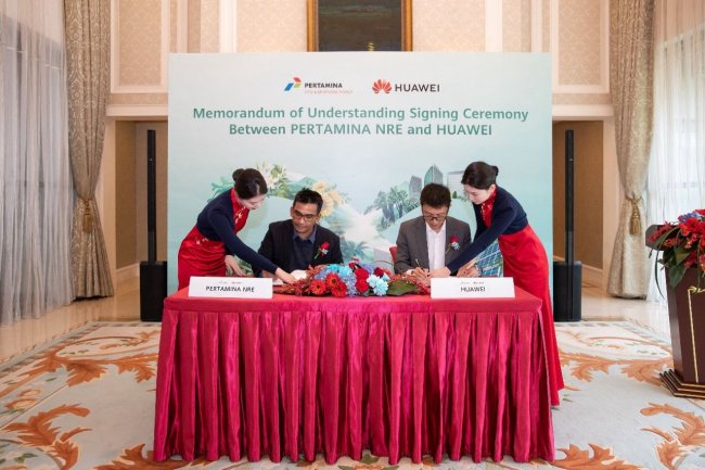 Pertamina NRE- Huawei Kerja Sama Kembangkan EBT dan Smart Grid