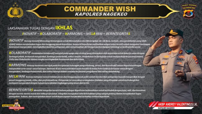 Sampaikan Commander Wish, Kapolres Nagekeo: Laksanakan Tugas dengan IKHLAS