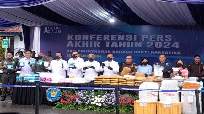 Refleksi Akhir Tahun 2024, BNN Musnahkan Barang Bukti Ratusan Kilogram Narkotika