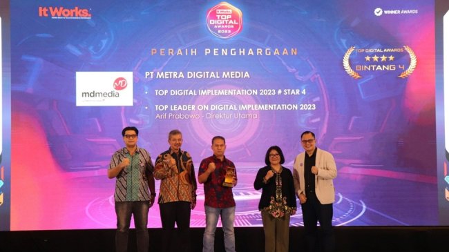 MDMedia Raih 2 Penghargaan dalam Implementasi Digital Terbaik di Ajang “Top Digital Awards”