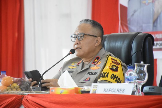 Kunker ke Polres Tanjab Timur, Wakapolda Jambi Tekankan Keimanan hingga Pengamanan Pemilu