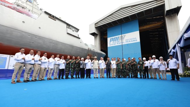 Tanpa Bantuan Asing, Frigate Merah Putih Jadi Kapal Perang Terbesar Karya Anak Bangsa, Menhan Prabowo: Membanggakan!