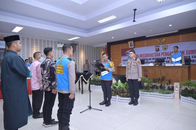 Kapolda Jambi Jamin Proses Penerimaan Siswa SIPSS Bebas Praktik Korupsi, Kolusi dan Nepotisme