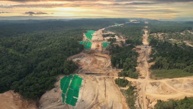 Proyek Jalan Tol IKN Segmen 3B KKT Kariangau - SP. Tempadung Capai Progress 37 persen