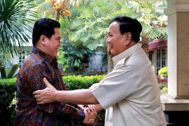 Hasil Survei Polling Institute: Erick Thohir Kandidat Paling Potensial Dampingi Prabowo