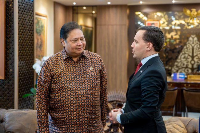 Bertemu Menko Airlangga, Menteri Ekonomi Finlandia Tawarkan Kerja Sama Pengembangan Teknologi
