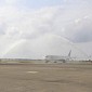 Tradisi Water Salute Sambut Pesawat Delegasi G20 Saat Mendarat di Bandara Soekarno-Hatta